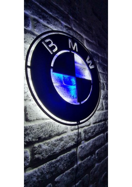 Bmw Logo LED Işıklı Duvar Tablosu