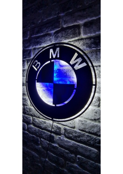 Bmw Logo LED Işıklı Duvar Tablosu