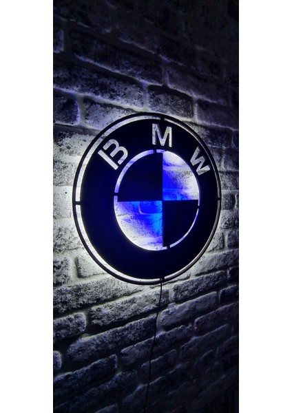 Bmw Logo LED Işıklı Duvar Tablosu