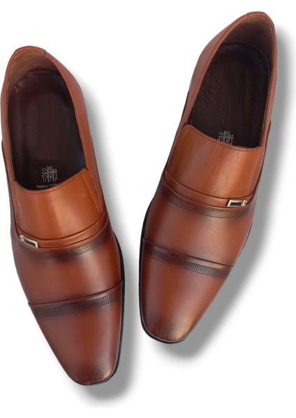 GR0108 Hakiki Antik Deri Taba Renk PVC Taban Business Klasik Erkek Ayakkabı fiyatları