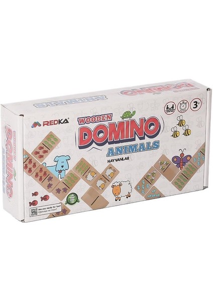 RD5648 Ahşap Domino Animals -Redka