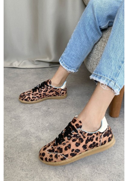Kadın Panet Ince Tabanlı Spor Ayakkabı - Leopar modelleri