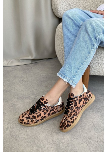 Kadın Panet Ince Tabanlı Spor Ayakkabı - Leopar fırsatları