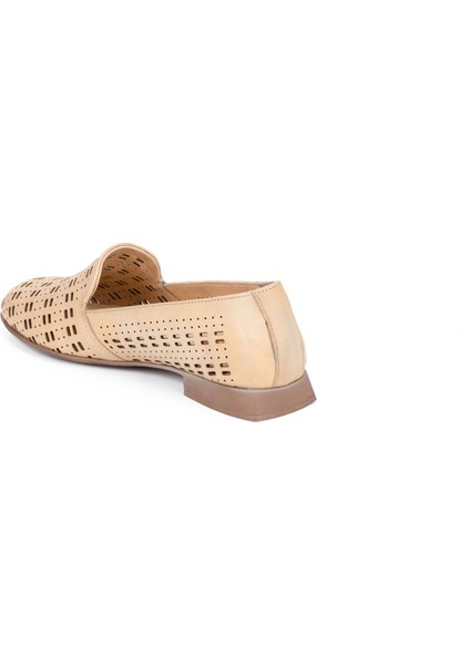 Kadın Hakiki Deri Günlük Şık Klasik Loafer Babet Ayakkabı
