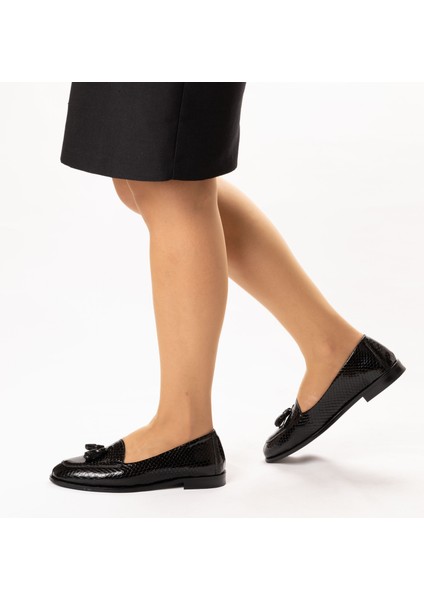 Kadın Hakiki Deri Günlük Şık Klasik Loafer Ayakkabı