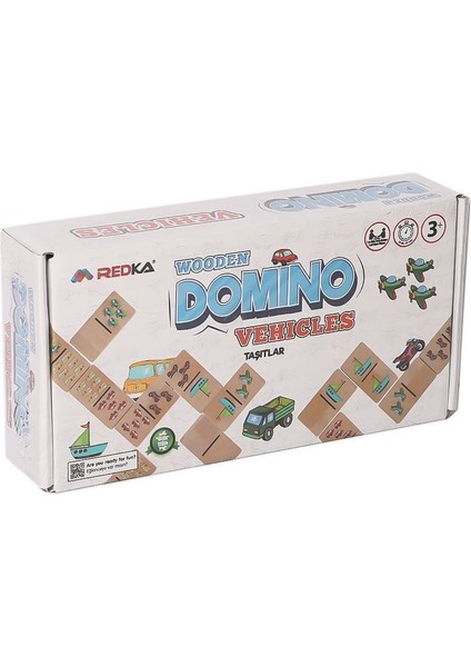 RD5649 Ahşap Domino Oyunu Araçlar -Redka