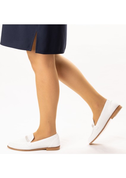 Kadın Hakiki Deri Günlük Şık Tokalı Klasik Loafer Babet Ayakkabı modelleri
