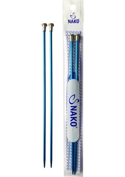 Mavi Çocuk Şişi, Kısa Örgü Şişi 20CM 2,5mm