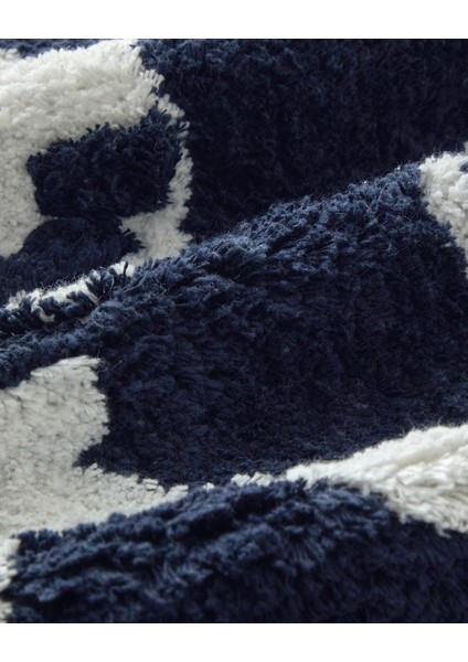 Fishbone Pamuklu Banyo Paspası Lacivert-Beyaz modelleri