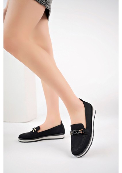 Dolgu Topuk Antrasit Kot Ayakkabı