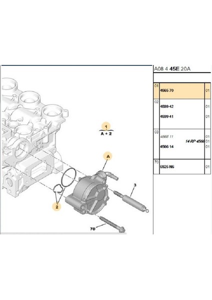 Vakum Pompası Partner 206 207 307 308 407  Dw6 (456570-9850109580-702551050)