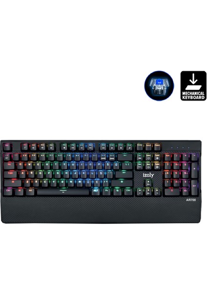 Andromeda K500 RGB Blue Switch Mekanik Q Profesyonel Gaming Klavye