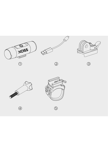 Gece Sürüşü Için Xoss Bisiklet Işığı 5 Modlu USB Şarj Edilebilir Bisiklet Farı, Yol, Dağ Için Su Geçirmez Bisiklet Işığı (Yurt Dışından)