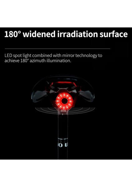 Sorider Bisiklet Fren Algılama Arka Lambası Bisiklet Otomatik Başlatma/durdurma Ipx6 Su Geçirmez LED Şarj Bisiklet Arka Işık A (Yurt Dışından)