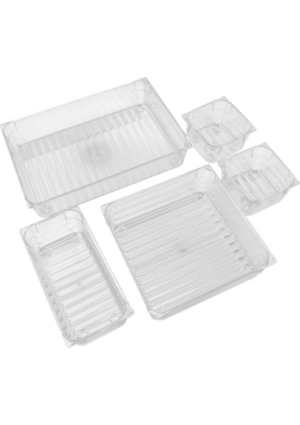 14 Masa Çekmece Organizatör Tepsileri, Temizle Vanity Çekmece Bölücüler Makyaj Kozmetik Organizatörleri Yatak Odası Mutfak Ofis Için,организаторы Hmoe (Yurt Dışından)