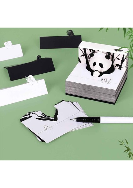 3D Sanat Panda Masaüstü Süsleme, Masaüstü Dekorasyon, Kendi Başına Yap Kağıdı Oyma Sanat Zanaat Panda Ofis Için (Yurt Dışından)