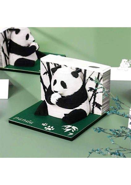 3D Sanat Panda Masaüstü Süsleme, Masaüstü Dekorasyon, Kendi Başına Yap Kağıdı Oyma Sanat Zanaat Panda Ofis Için (Yurt Dışından)