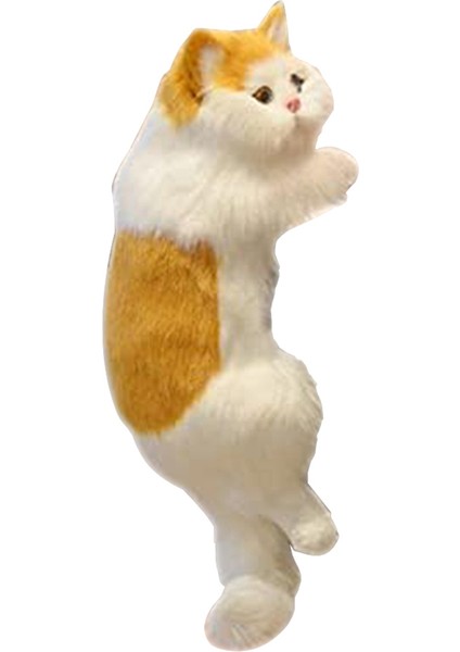 El Sanatları Simülasyon Evcil Hayvan Ev Dekorasyonu El Sanatları Yaratıcılar Hediye Tv Kediler Asılı Kediler Sarı-Beyaz (Yurt Dışından)