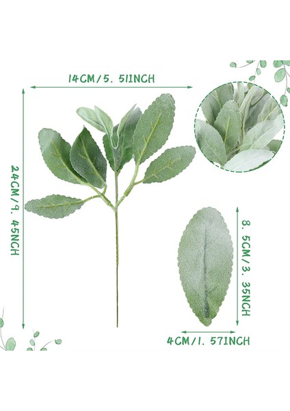 24 Adet Yapay Flok Kuzu Kulak Yeşillik Kaynaklanıyor Sahte Kuzu Kulak Kaynaklanıyor Kuzu Kulağı Sahte Yeşillik Dekor Yapay (Yurt Dışından) fiyatları