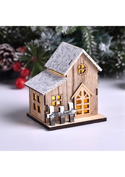 Noel-Köy Evi Dekor Ahşap Rustik Dekor Işık ile Noel Fener Dekor Köy Koleksiyonu Için Noel Süsleri (Yurt Dışından) indirimleri