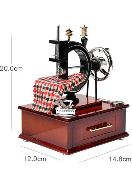 Dikiş Makinesi Şekilli Müzik Kutusu, Vintage Mini Retro Tarzı Dikiş Clockwork, Masaüstü Dekorasyon Için Müzik Kutusu (Yurt Dışından) fırsatları