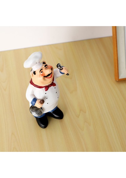 Retro Şef Modeli Süsler Reçine El Sanatları Mini Şef Figürleri Ev Mutfak Restoran Bar Kahve Dekor-A (Yurt Dışından) indirimleri