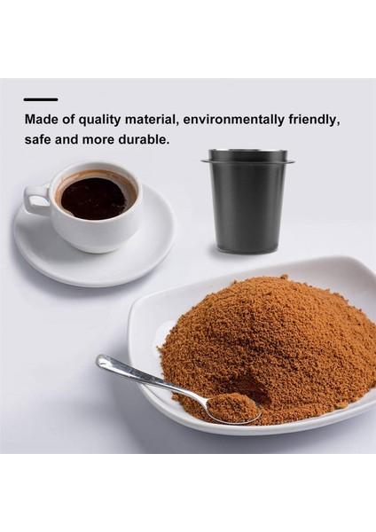 Kahve Dozaj Kabı, Paslanmaz Çelik Dozaj Kabı Toz Besleyici Bardak Parçası Espresso Kahve Makinesi Aksesuarları (Siyah),запасные Части Для Кофемашины (Yurt Dışından) indirimleri