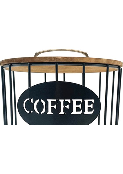 Ahşap Kapaklı Kahve Tutucu, Kapasiteli Kahve Saklama Kabı Sepeti, Tezgah Için Yuvarlak Kahve Tutucu Kılıfı, Altın,запасные Части Для Кофемашины (Yurt Dışından) fiyatları