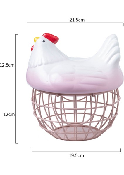 Seramik Yumurta Tutucu Kolu Metal Tavuk Süs Ev Dekoratif Meyve Depolama Sepeti Mutfak Organizatör Için,организаторы Hmoe (Yurt Dışından) fiyatları