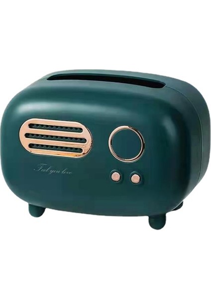 Mutfak, Banyo Vanity Tezgahları, Komodinler, Masalar ve Masalar Için Retro Radyo Şekli Doku Kapak Kutusu, Yeşil,организаторы Hmoe (Yurt Dışından)