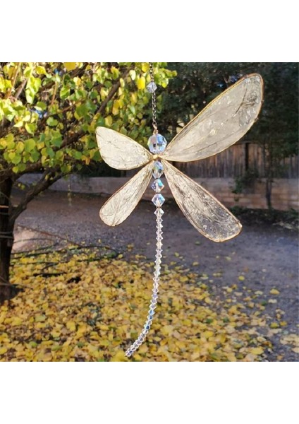 Kristal Yusufçuk Pencere Dekoru Boncuklu Asılı Süs 15X15CM,ДЕКОРАТИВНЫЕ Подарки (Yurt Dışından) fırsatları