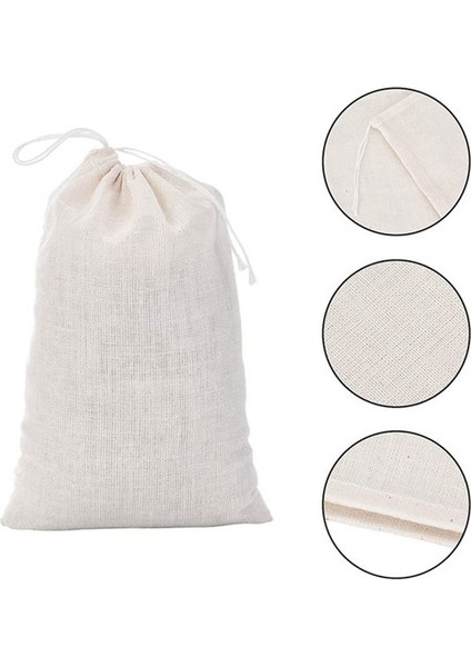 50 Paket Pamuk Muslin Çanta Çok Amaçlı Ipli Çanta Çay Takı Düğün Parti Şekeri Depolama (4x6 Inç),организаторы Hmoe (Yurt Dışından)