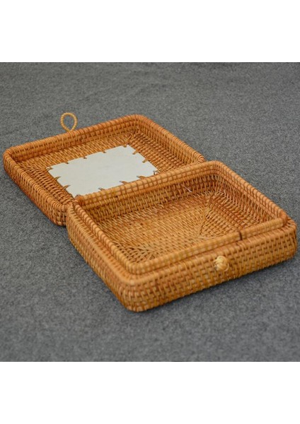 Rattan Dokuma Saklama Kutusu Kapaklı El Yapımı Takı Kutuları Makyaj Organizatör Ahşap Çeşitli Eşyalar Için Çay Vaka Konteynerler Hediye,организаторы Hmoe (Yurt Dışından)
