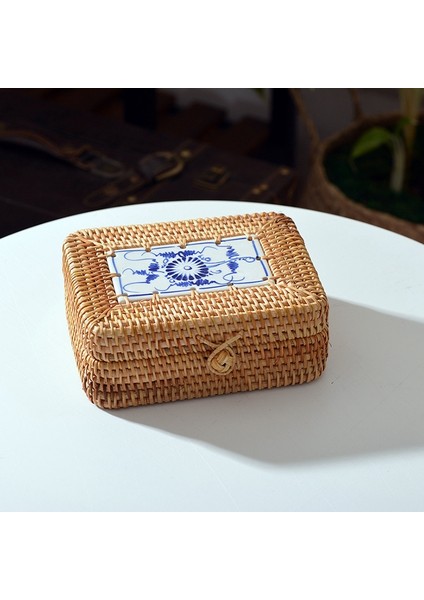 Rattan Dokuma Saklama Kutusu Kapaklı El Yapımı Takı Kutuları Makyaj Organizatör Ahşap Çeşitli Eşyalar Için Çay Vaka Konteynerler Hediye,организаторы Hmoe (Yurt Dışından)