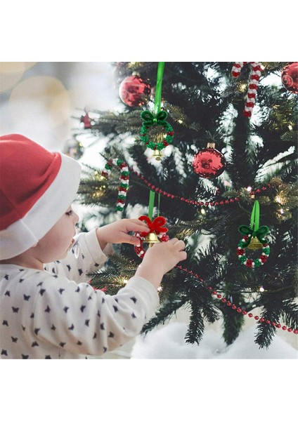 1570 Adet Noel Boncuklu Süs Seti Parti Zanaat Çelenk Şeker Kamışı Noel Asılı,декоративные Подарки (Yurt Dışından) indirimleri