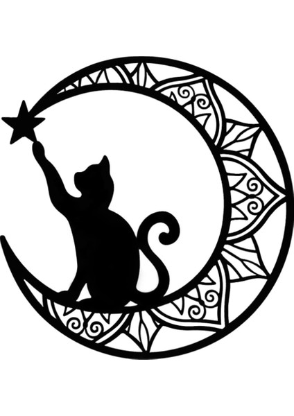 2 Parça Duvar Metal Duvar Dekorasyonu Duvar Kolye Logo Hayvan Ay Metal Duvar Sanatı,декоративные Подарки (Yurt Dışından) indirimleri