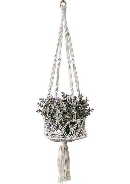 Iskandinav Tarzı El Yapımı Dokuma Saksı Net Çanta / Pamuk Halat Asılı Bitki Sling Çanta / Meyve Asılı Net Çanta,декоративные Подарки (Yurt Dışından)