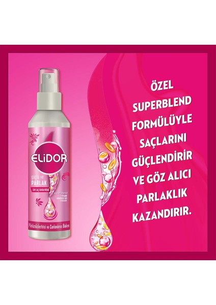 Superblend Sıvı Saç Bakım Kremi Güçlü ve Parlak Pürüzsüzleştirici ve Canlandırıcı Bakım 200 ml