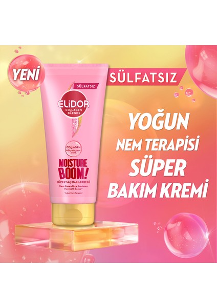 Collagen Blends Sülfatsız Süper Saç Bakım Kremi Moisture Boom Yoğun Nem Terapisi 170 ml