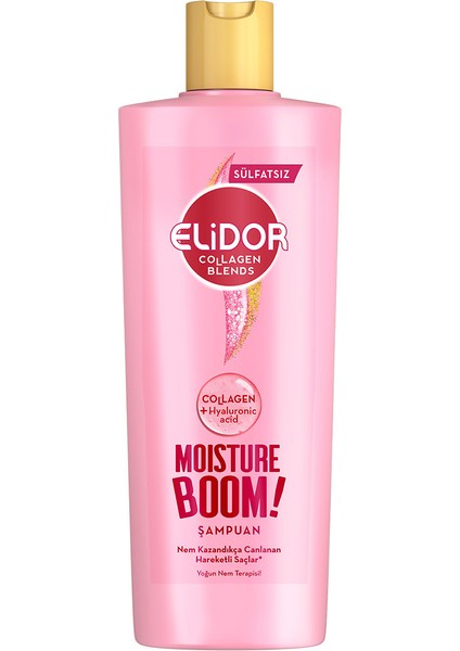 Collagen Blends Sülfatsız Saç Bakım Şampuanı Moisture Boom Yoğun Nem Terapisi 350 ml