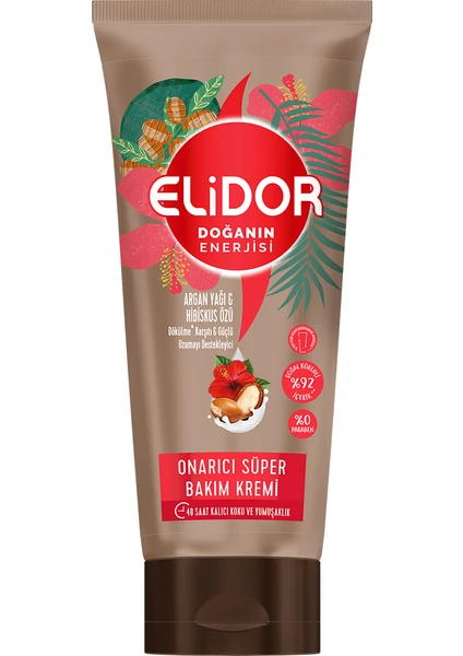 Doğanın Enerjisi Onarıcı Süper Saç Bakım Kremi Argan Yağı ve Hibiskus Özü 170 ml