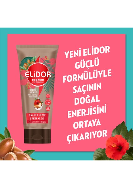 Doğanın Enerjisi Onarıcı Süper Saç Bakım Kremi Argan Yağı ve Hibiskus Özü 170 ml