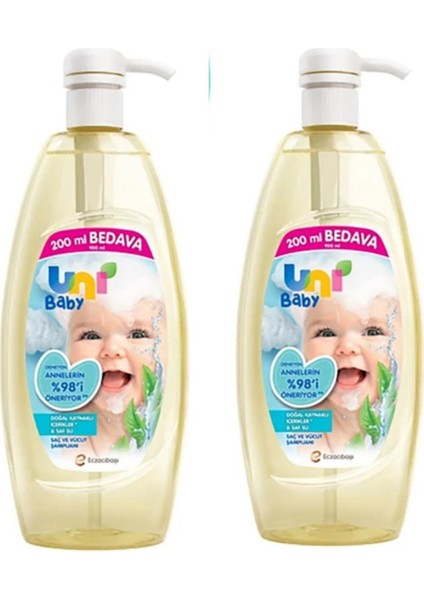 Uni Baby Bebek Şampuanı 900ML 2 Adet