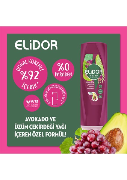 Doğanın Enerjisi Saç Bakım Kremi Avokado ve Üzüm Çekirdeği Yağı 350 ml