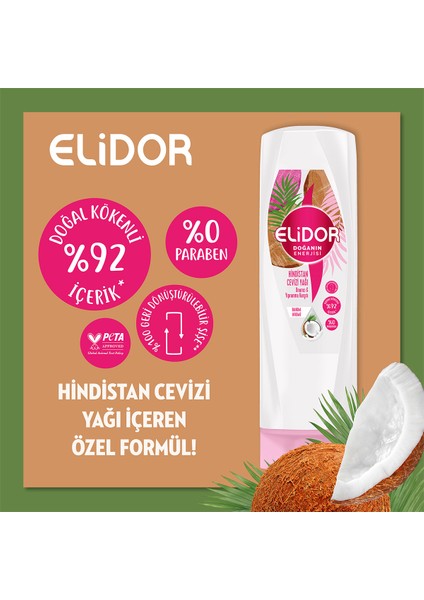 Doğanın Enerjisi Saç Bakım Kremi Hindistan Cevizi Yağı 350 ml