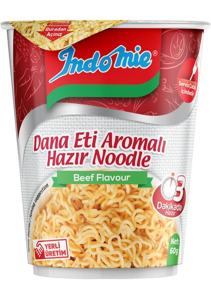 Bardak Noodle Et 60gr x 24 Adet