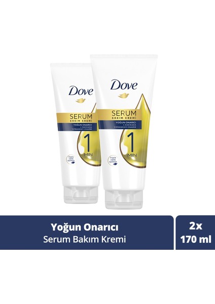 1 Minute Serum Saç Bakım Kremi Yoğun Onarıcı 170 ml X2 Adet