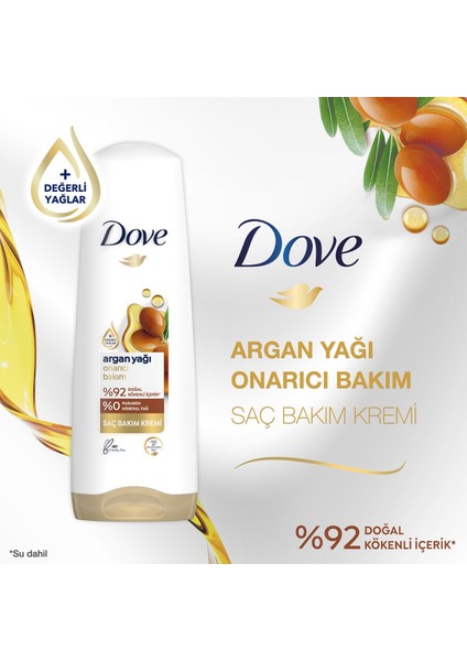 Saç Bakım Kremi Argan Yağı Onarıcı Bakım 350 ml x2 Adet