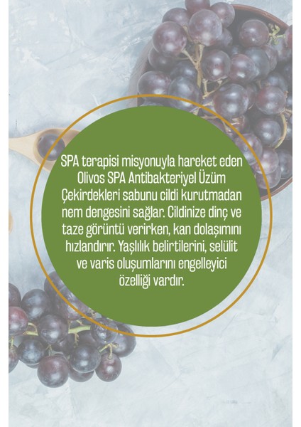 %100 Doğal Spa Serisi Üzün Çekirdeği Ve Zeytinyağı Katı Sabun El Sabunu Nem Dengeleyici 250 gr