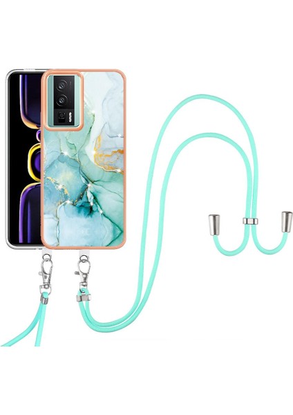 Xiaomi Poco F5 Pro 5g Mermer Tampon Crossbody Kordon Askısı Yumuşak (Yurt Dışından)